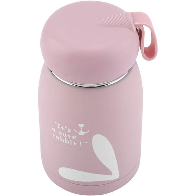 Taza Termo de Acero Inoxidable Botella, Vacío con Taza Vacío 320 Ml Portátil para Viajes para Picnic (rose)