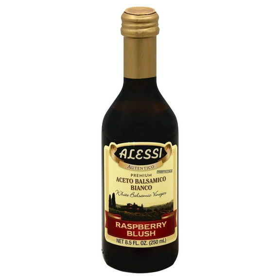 Pack of 2 Alessi Raspberry Blush White Balsamic Vinegar, 8.5 oz (Package May Vary)