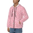 thumbnail image 3 of Kdxio Love Print Men Hoodies Casual Hoodies for Men with Zip Pockets Full Zip Long Sleeve Sweatshirt Sports Hooded Jacket-XX-Large, 3 of 5