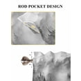 thumbnail image 6 of Black Grey Mountain Living Room Curtains 2 Panel, Misty Forest Nature Woodland Pine Tree Landscape Cafe Window Treatment, Extra Long Farmhouse Bedroom Bathroom Kitchen Curtains Drapes 104"x72", 6 of 6