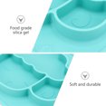 thumbnail image 4 of unbranded Kids Dishes Silicone Plate Green Circular Hole Design Stain Resistant 1Pcs, 4 of 6