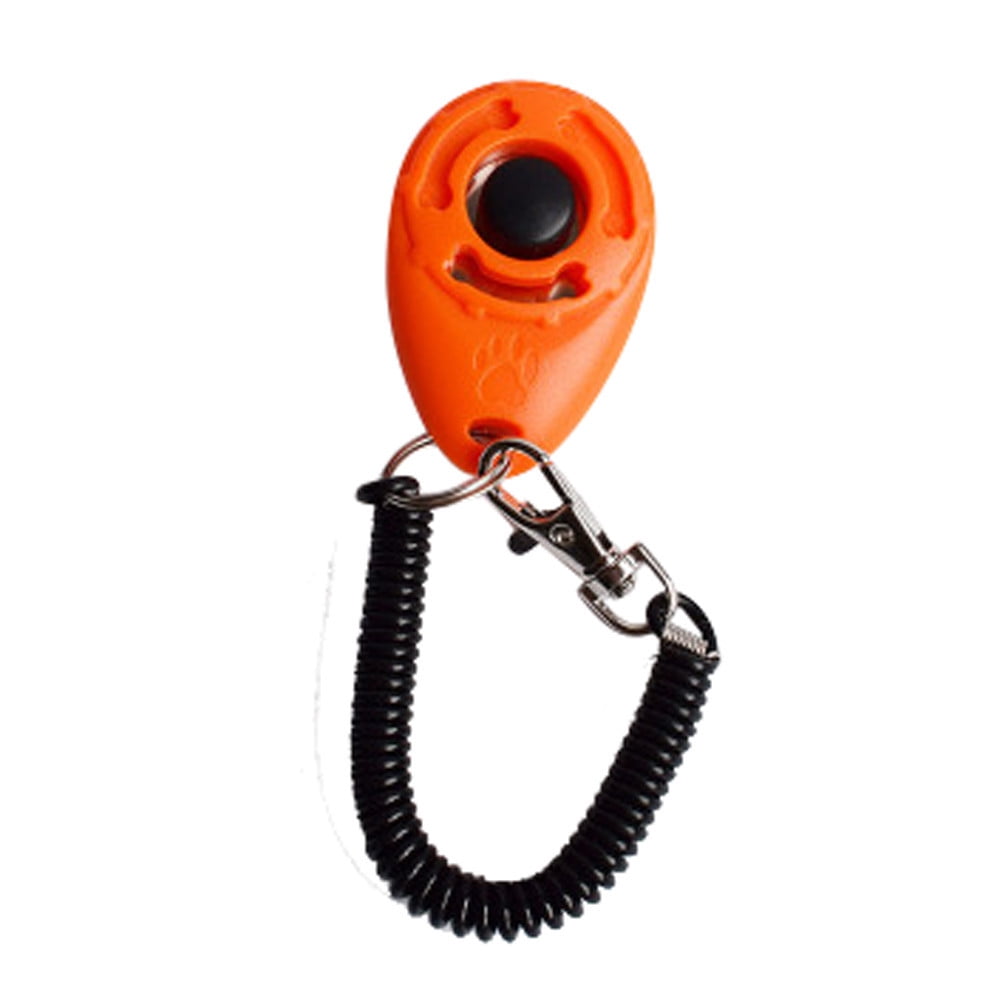 Dog Training Clicker with Wrist Strap, Compact Plastic Pet Training Tool with Clear Sound Button, Interactive Obedience Training Aid for Puppies Dogs and Small Pets