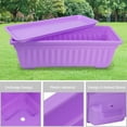 thumbnail image 3 of 4 Packs 17 Inches Flower Window Box Plastic Vegetable Planters for Windowsill, Patio, Garden, Home Decor, Porch,4 x Flower Window Boxes Plastic Vegetable Planters, 3 of 9