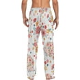 thumbnail image 6 of Men's Pajama Pants with Pockets Sleepwear Lounge Pants Stretch Casual Floral Cute Hedgehogs, 6 of 6
