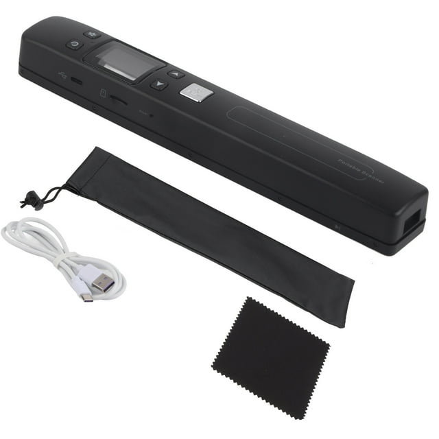 Portable Scanner JPEG PDF A4 Size 300 600 1050DPI Monochromatic Color Mode Document Scanner for Photo Script Document Black