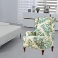 thumbnail image 3 of 2x Silla de ala interior Solicitud de Solicitud de Wingback Sillones Cubiertas de muebles para la de dormitorio Lavabl - Verde Macarena Funda de sofá, 3 of 8