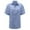 Blue, variant on Linen Tops for Women Short Sleeved Casual Lapel Button down Shirts Summer Beach Wedding Vacation Top Thin Fit Comfortable Simple Blouse White XXL