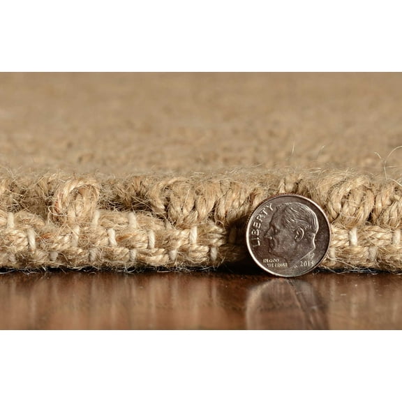 5' x 8' Natural Herringbone Weave Indoor Jute Area Rug