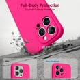 thumbnail image 5 of for iPhone 14 Pro Case, Upgraded Silicone Shockproof [2 Pack Screen Protectors] [Compatible with Magsafe] [Camera Protection], Anti-Scratch Microfiber Lining, 6.1 inch, Hot Pink, 5 of 12