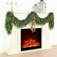 thumbnail image 4 of 5FT Real Touch Cedar Christmas Garland, Artificial Christmas Garlands Faux Greenery Garland for Holiday, Fireplace Table, Window, Mantel, Stairs, Home, Indoor Outdoor Christmas Decoration, 4 of 11