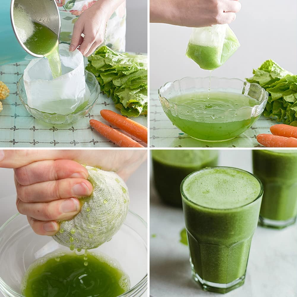 ZYEKIU 10 Pièces Sacs à Lait De Noix, Sac A Lait Vegetal Lavable