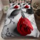 thumbnail image 3 of 3D Rosa Roja Funda de edredón Juego de ropa de cama Fundas de almohada 61, 3 of 4