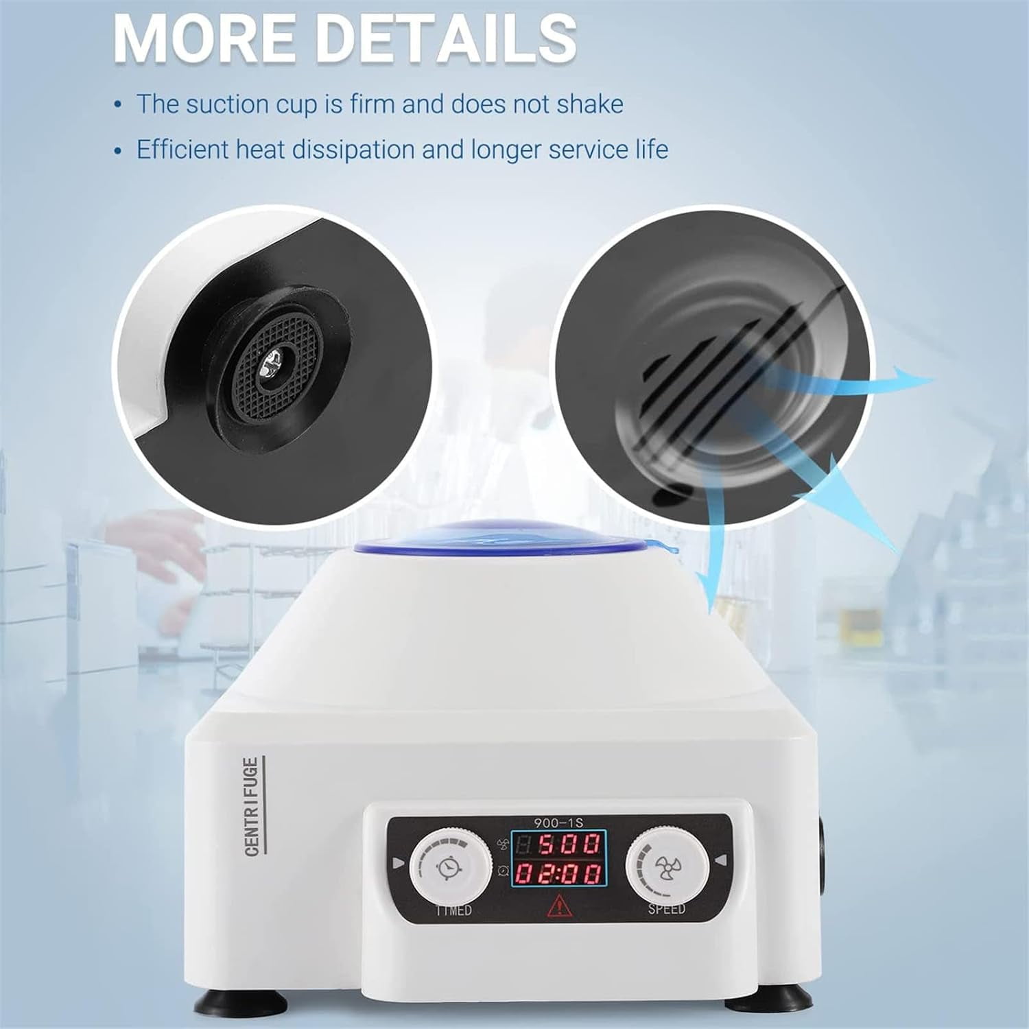 Lab Centrifuge Machine with 0-60min Time & 0-4000RPM Speed Adjustable, Electric Blood Centrifuge for Lab School Science Plasma Research