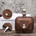 thumbnail image 2 of Hiram Airpods Pro Leather Case, AirPods Pro Wireless Charging Case With Metal Hook(Brown), 2 of 7