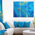 thumbnail image 3 of Design Art Light Blue Acrylic Paint  Canvas Print, 3 of 3