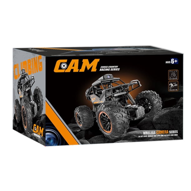 Great-JUNAMT Voiture télécommandée RC Voitures 1:16 Tout-Terrain Monster Truck Phares à LED, Jouet de Voiture RC 20 km/h Cadeau pour Enfants Garçons 3