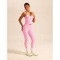 thumbnail image 6 of PISONIC Women 2 Piece Workout Sets V Neck Halter Tank Matching Twist Waist Leggings Yoga Pilates Outfits, 6 of 6