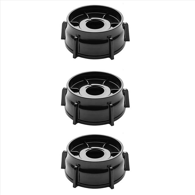 3Pcs 4902-003 Blender Jar Bottom for and Osterizer Blenders, Premium Blender Replacement Parts (Black),3 x Base,Black