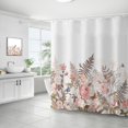 thumbnail image 1 of Cortina de baño, cortina de ducha de plantas verdes, impermeable y a prueba de moho, impresión digital 3D, partición de cortina de baño de bosque, no requiere perforación, xh03, 120*180, 1 of 1