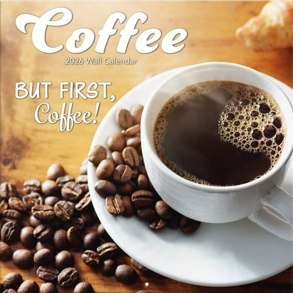 Turner Licensing, Coffee Photo 2026 Wall Calendar, 12'' X 12'', 12-Month Calendar with Stapled Binding