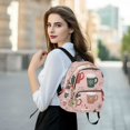 thumbnail image 6 of FORMRS Mini Backpack Purse for Women Quilted Travel Daypack Casual Shoulder Bag, Brown Christmas Cups, 6 of 7