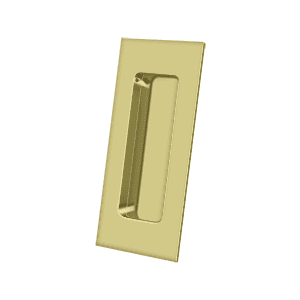 Deltana FP40U3 Flush Pull, Rectangular, HD, 4" x 1-7/8" x 7/16", Solid Brass in Polished Brass
