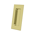 thumbnail image 2 of Deltana FP40U3 Flush Pull, Rectangular, HD, 4" x 1-7/8" x 7/16", Solid Brass in Polished Brass, 2 of 2