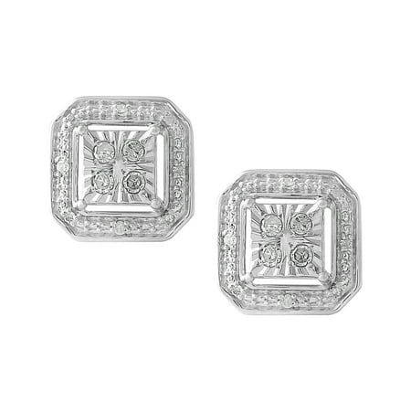 1 10 cttw diamond sterling silver earrings