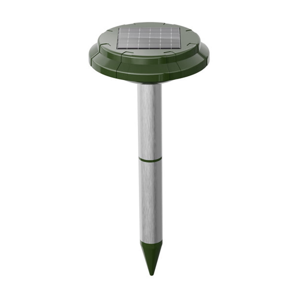 Riousery Waterproof 360° Mole Repellent Ultrasonic Solar Powered & Rechargeable Snake Repeller for Lawns, Yard, Garden Pest Control, 6.3 inches / 16 cm [cite: 7]