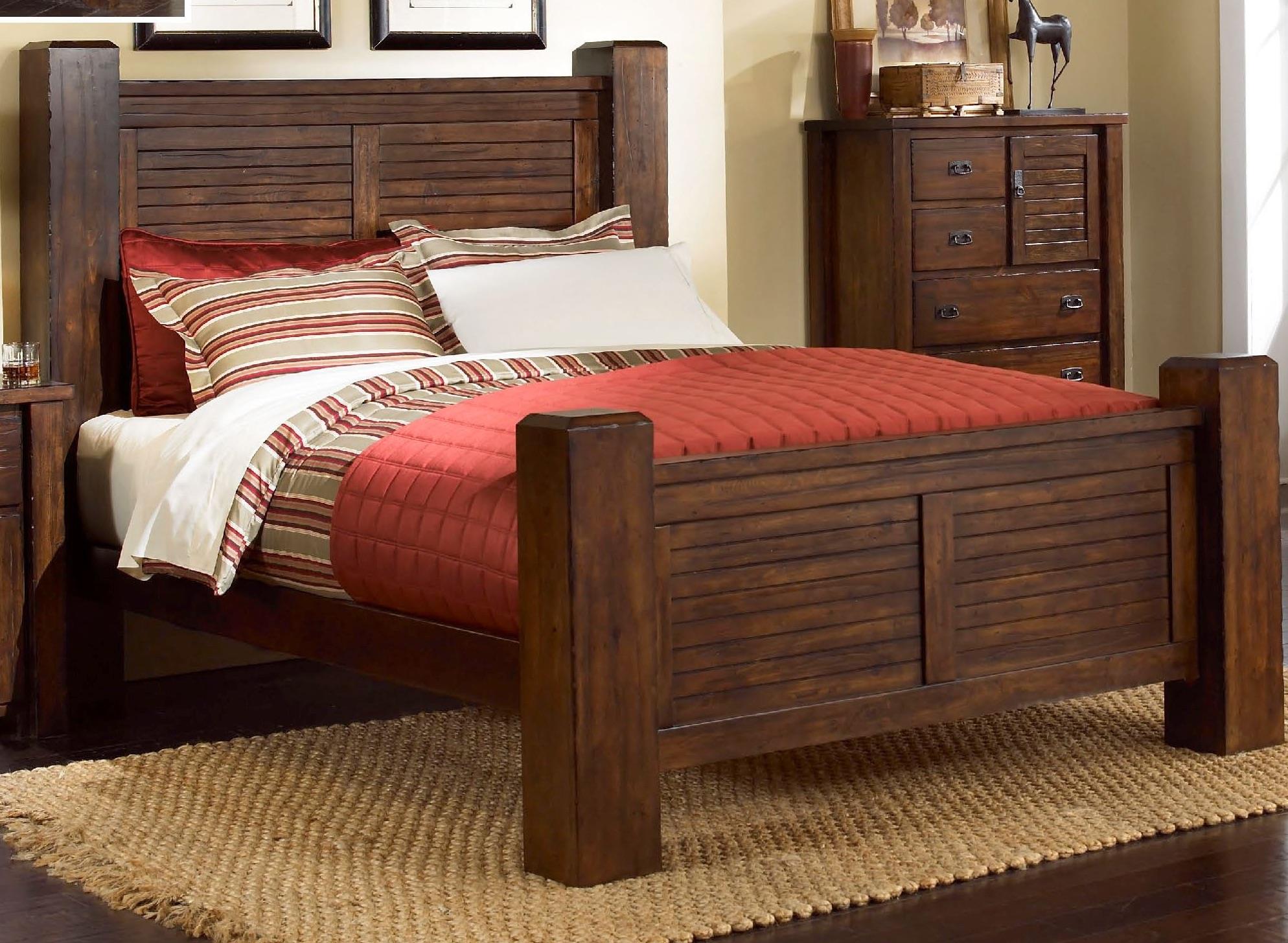 Progressive Furniture Trestle wood Post Bed (Queen)