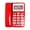 Red, variant on Corded Phone Landline Phone Landline Telephone with Call Display for Office Hotel Home Bathroom