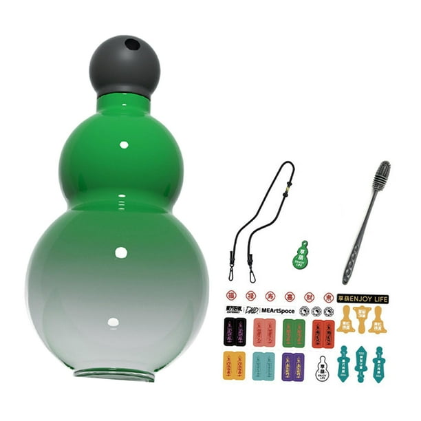 Botella de agua de calabaza Botella de agua deportiva liviana para viajes Deportes al aire libre Verde