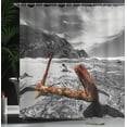 thumbnail image 4 of Ambesonne Anchor Shower Curtain, Rusty Vintage Beach, 69"Wx70"L, Orange, 4 of 5