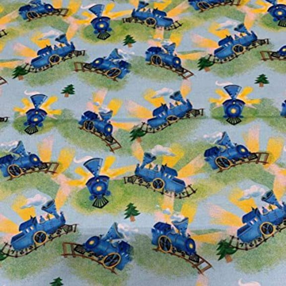 Little Engine that Could Cotton Fabric
