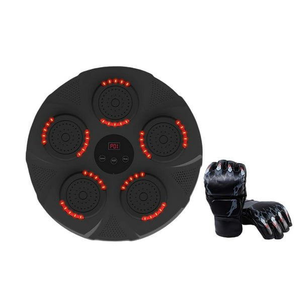 Máquina de entrenamiento de boxeo con música, objetivo de pared electrónico inteligente relajante para ejercicio Guantes de