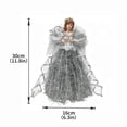 thumbnail image 3 of 12 in Angel Christmas Tree Topper Figurine, Glittering Gown Tree Top Ornament for Holiday Party Home Decor, 3 of 9