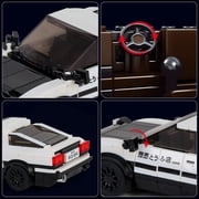 AE86 Initial D Toy Car Building Blocks Sets with Acrylic Display Case, Collectible Model 27013, Cool Simulation Cockpit Speed Racing Car for Fans (399 Pieces)