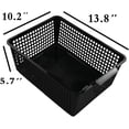 thumbnail image 2 of Begale Lot de 3 Grand Panier de Rangement en Plastique, Bac de Rangement Noir pour Étagère, 2 of 7