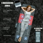 Foldable Massage Mat Full Body Massager w/ Heat & 10 Vibration Motors