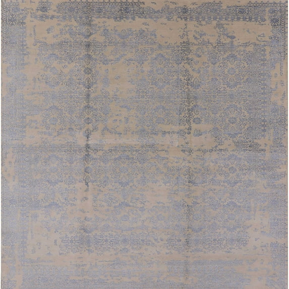 Ahgly Company Indoor Square Mid-Century Modern Rosy Brown Pink Oriental Area Rugs, 8' Square