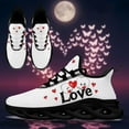 thumbnail image 3 of Coolcustomize Women's Valentine's Day Couple Sneakers Compatible for Matching with Him - Low-top Breathable Lightweight Trainers with Cushioning (Romantic Heart & Couple Design) - Ideal Gift for Her, 3 of 10