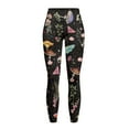thumbnail image 5 of Renewold Mushroom Moth Floral Leggings for Women with Pockets Running Pants Tight High Waisted Spandex Graphic Leggings Trendy Essential Pants Scrunch Butt Lifting, 3XL, 5 of 8