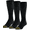 Textured Black, Black, Black, variant on Edition Mix Texture Crew Socks, 3-Pack