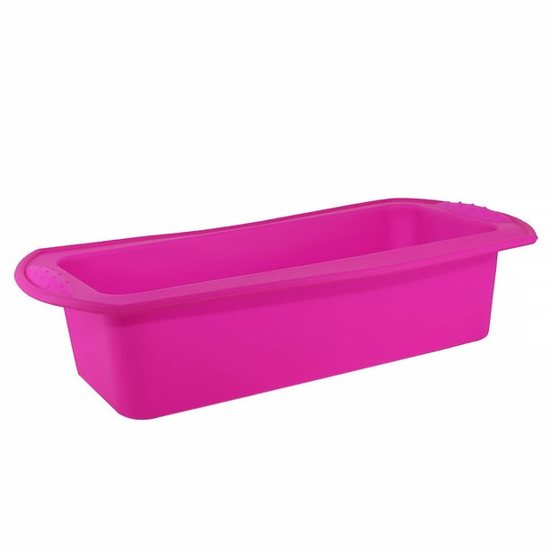 Advancent Molde Rectangular de silicona para hornear, molde para tostadas de caramelo, herramienta para hornear pan de Pascua, suministros de Herramientas y accesorios para hornear rosado