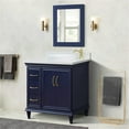 thumbnail image 2 of 37 in. Single Wooden Vanity  Blue White Quartz Round Right Door.Right, 2 of 13
