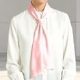 thumbnail image 2 of Fgnfyis Hair Scarf Elegant Long Solid Color Double Layer Stole Versatile Necktie Bandana 145cm Hair Bandana Light Pink2 One Size, 2 of 4