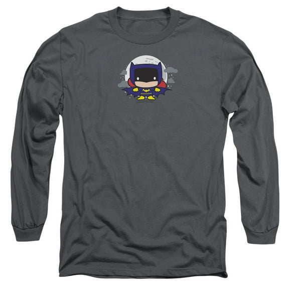 JLA Justice League Batgirl Chibi Long Sleeve Adult 18/1 T-Shirt Charcoal