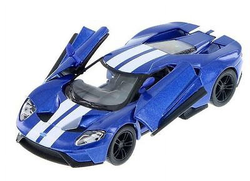 SET OF 4 : New 5" Kinsmart 2017 Ford GT w Stripes 1:38 Diecast Model Toy Car