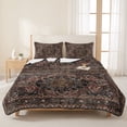 thumbnail image 3 of King Quilt Set 96''x106'', Retro Boho Lightweight Bedspread Coverlet Set with 2 Pillow Shams, Modern Geometric Abstract Art Breathable All Season Quilt Bedding for Bedroom/Guest Room, 3 of 9