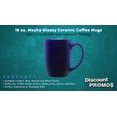 thumbnail image 2 of 10 Large Mocha Glossy Ceramic Coffee Mugs Set, 16 oz. - Stoneware, Smooth, Durable, C-handle - Blue, 2 of 5